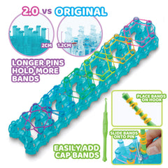 Rainbow Loom RL2.0 loom kit includes versatile tools