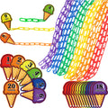 Rainbow Toyfrog chain-link math 240 clips shown for hands-on counting practice