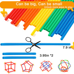 Rainbow Toyfrog compact pouch storage keeps 300-piece kit organized for on-the-go building.