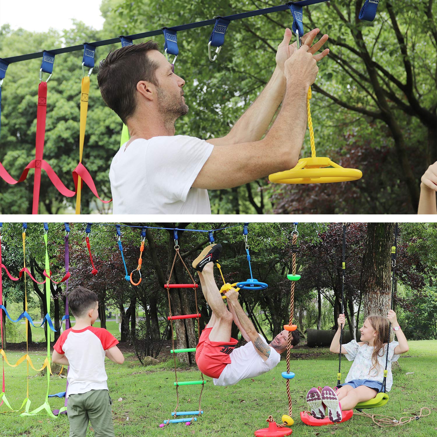 Rainbow Craft 10-inch wheel with 16-inch nylon chain suitable for indoor and outdoor use.