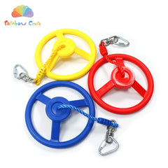 Rainbow Craft 3-pack colorful wheels illustrates vibrant, versatile play for kids ages 3-12.