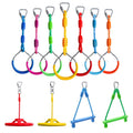 Rainbow Craft Ninja Rings 7pc for vibrant backyard obstacle courses and active play.