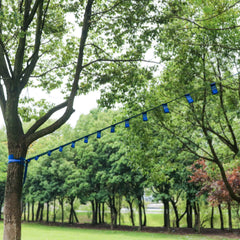 Rainbow Craft outdoor training setup shows a complete kids' ninja play zone.