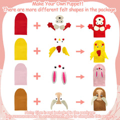 RAINFLOW felt decorations add detail to hand puppets for enhanced storytelling