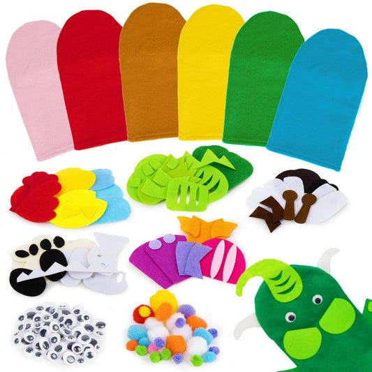RAINFLOW green dinosaur hand puppet for imaginative storytelling and classroom play
