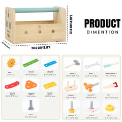 RAISUL wooden screwdriver boosts problem solving during pretend DIY play.