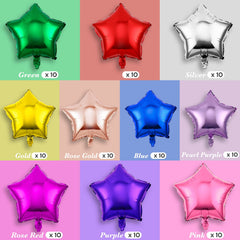 Raiten 100-piece star balloons provide ample decor for large parties.