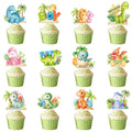 Rakuto dinosaur baby shower topper set adorns cupcakes with festive flair
