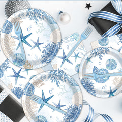 Rakuto Ocean 24 Napkins: vibrant marine design and easy cleanup after meals.