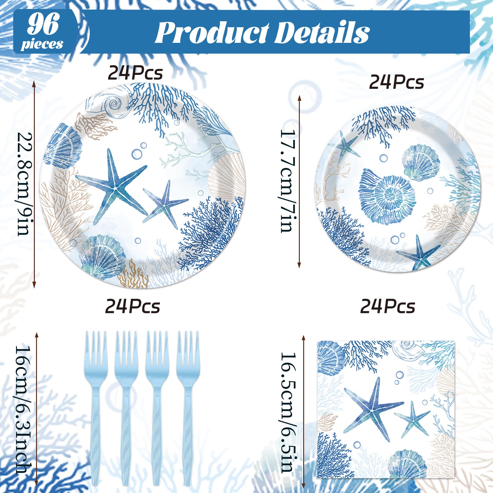 Rakuto Ocean Coral Napkins: decorative style and disposable convenience for quick cleanup.