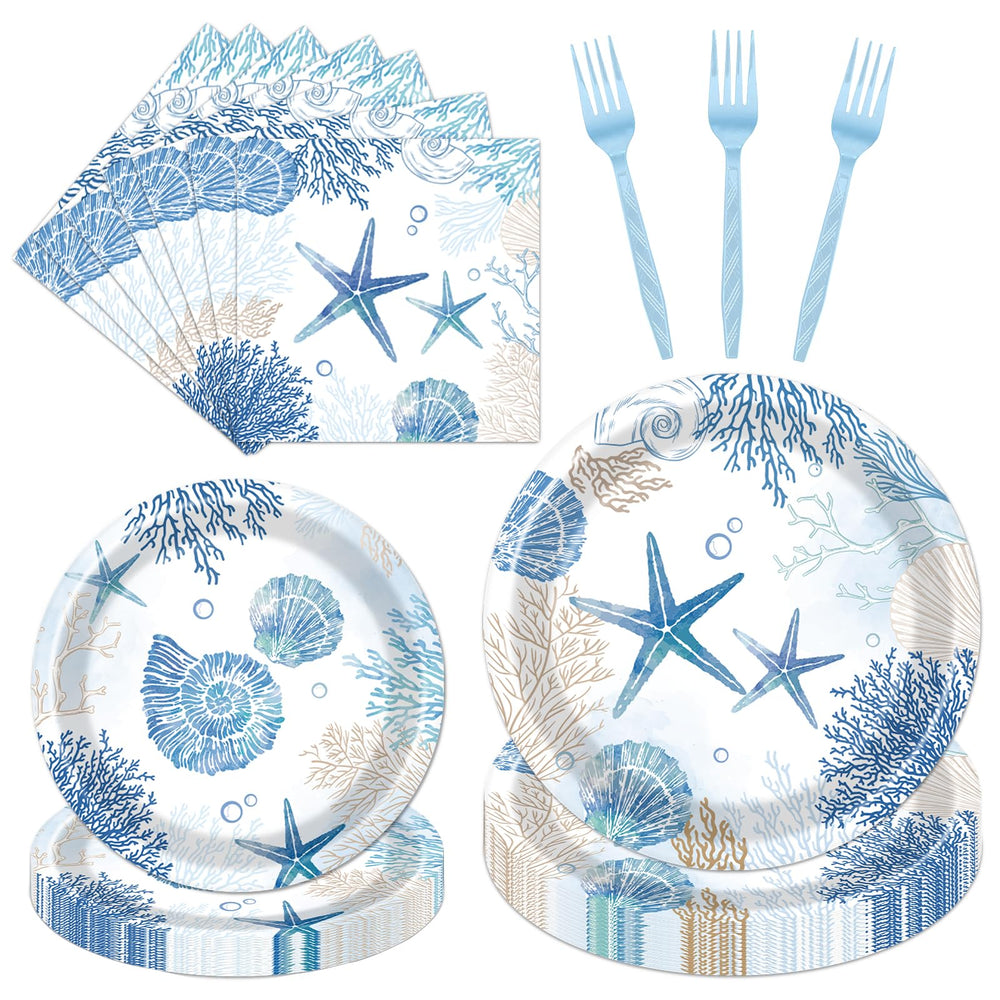 Rakuto Ocean Starfish Plates: coastal charm and sturdy dinnerware for celebrations.
