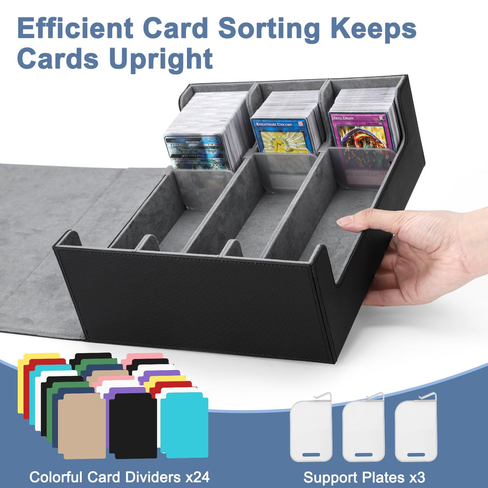 Ralout Card Deck Case interior with adjustable supports keeping decks upright