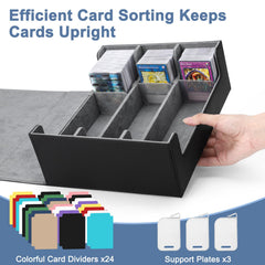 Ralout Card Deck Case interior with adjustable supports keeping decks upright