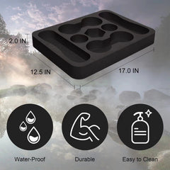 RAMIEYOO premium foam tray with carved tech elevates pool time.