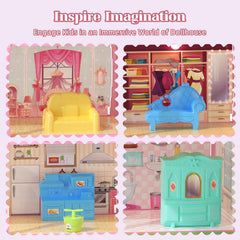 Randhar doll house assembly kit showing four floors and thirteen rooms.