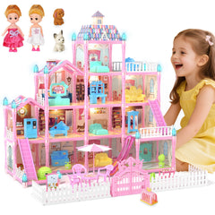 Randhar doll house living room scene with lights for cozy imaginative play.
