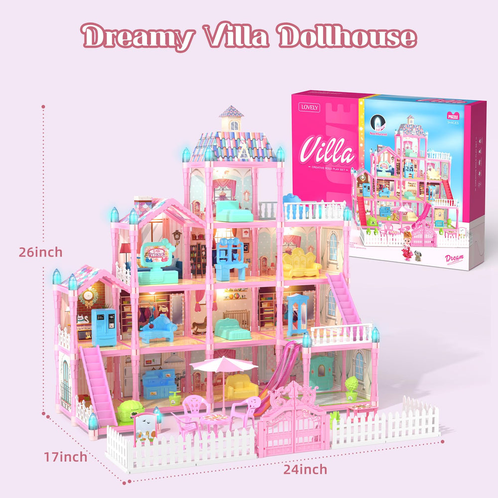 Randhar doll house piano and vanity boost creative pretend performances.