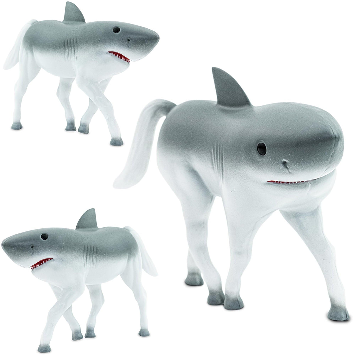 Randimals horse-shark hybrid toy front view showcasing a durable, kid-friendly design for imaginative play.
