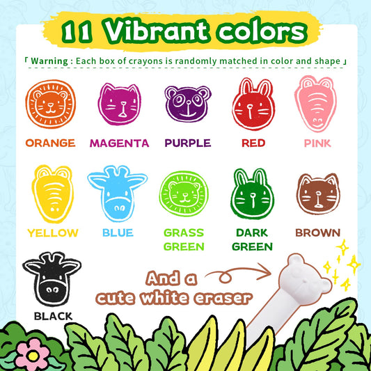 R&DLanci cat crayons ideal for small hands and quick cleanups