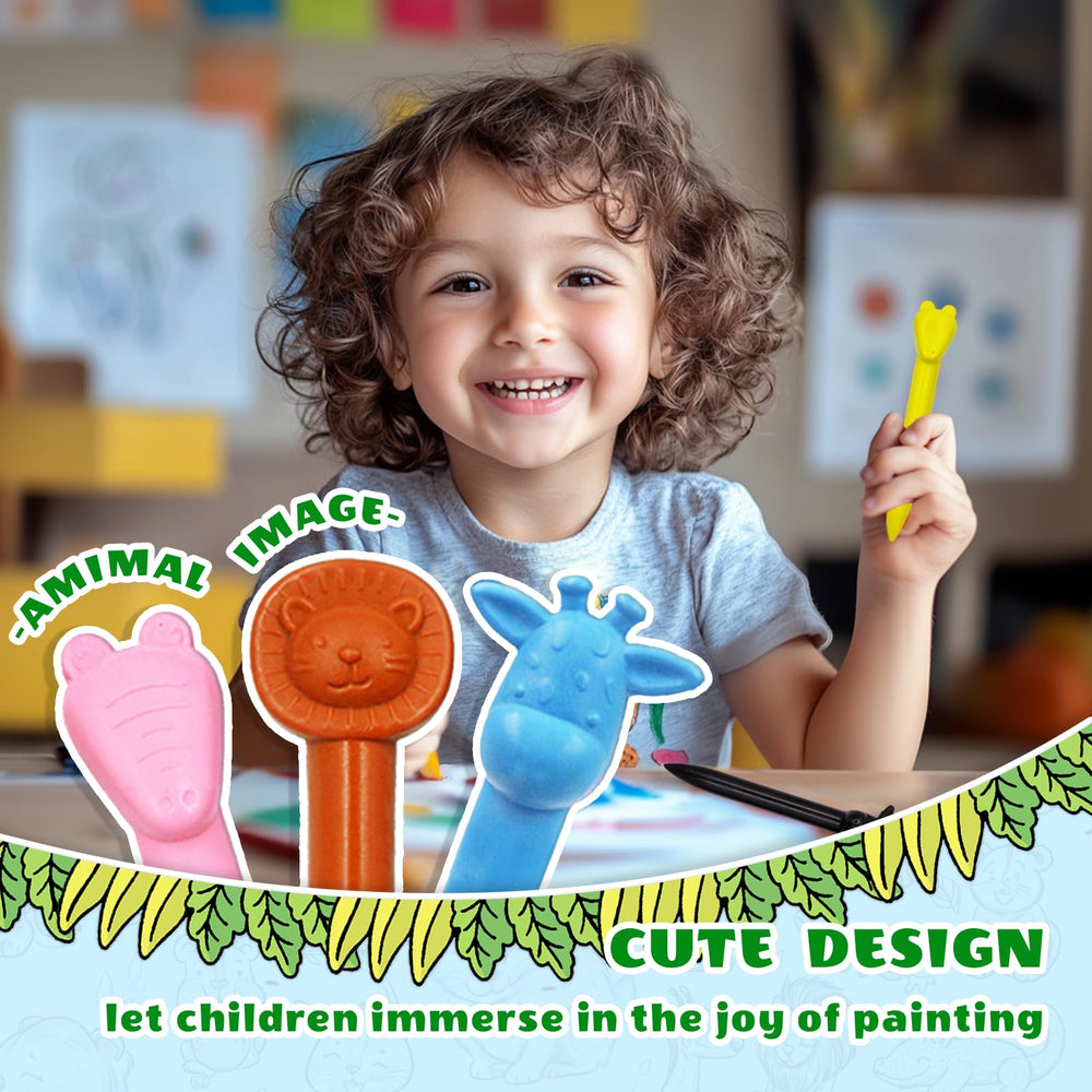 R&DLanci giraffe crayons enjoy easy hold and vibrant lines