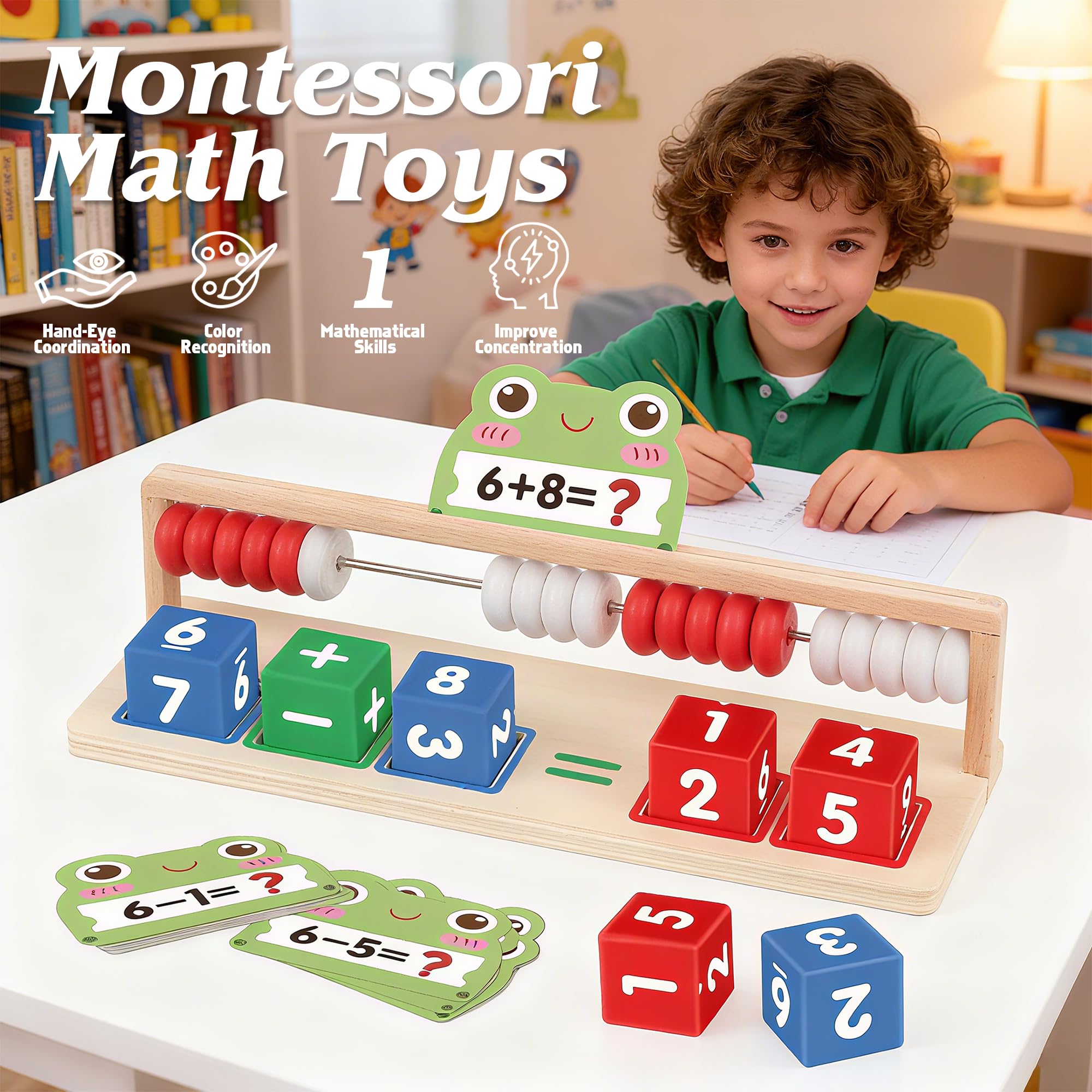 Ranqibo abacus for kids aiding visual counting and problem solving.