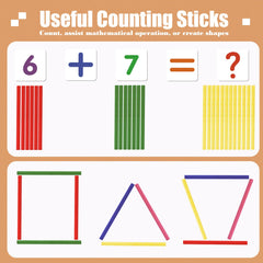 Ranqibo counting sticks aid tactile counting and fine motor skills.