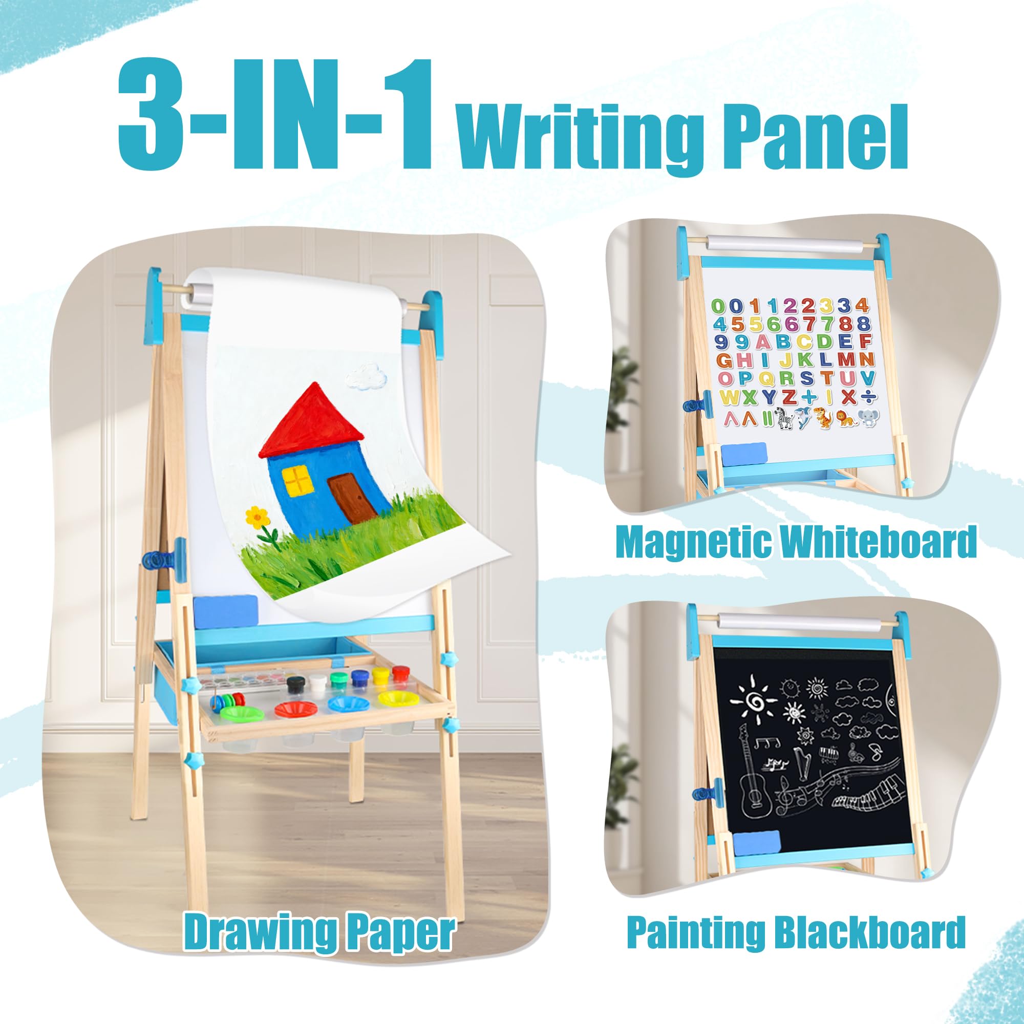 Ranqibo drawing paper holder with rolls keeps artworks organized.