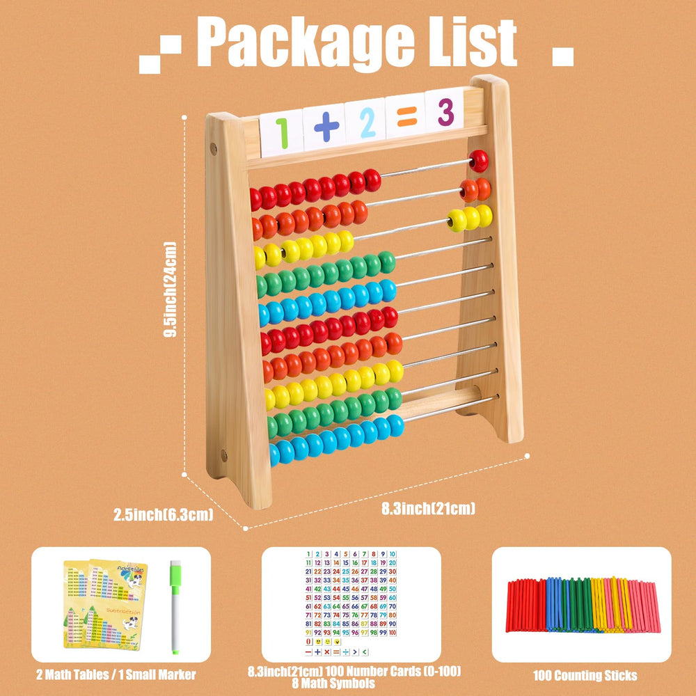 Ranqibo abacus beads slide smoothly for young learners.