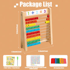 Ranqibo abacus beads slide smoothly for young learners.