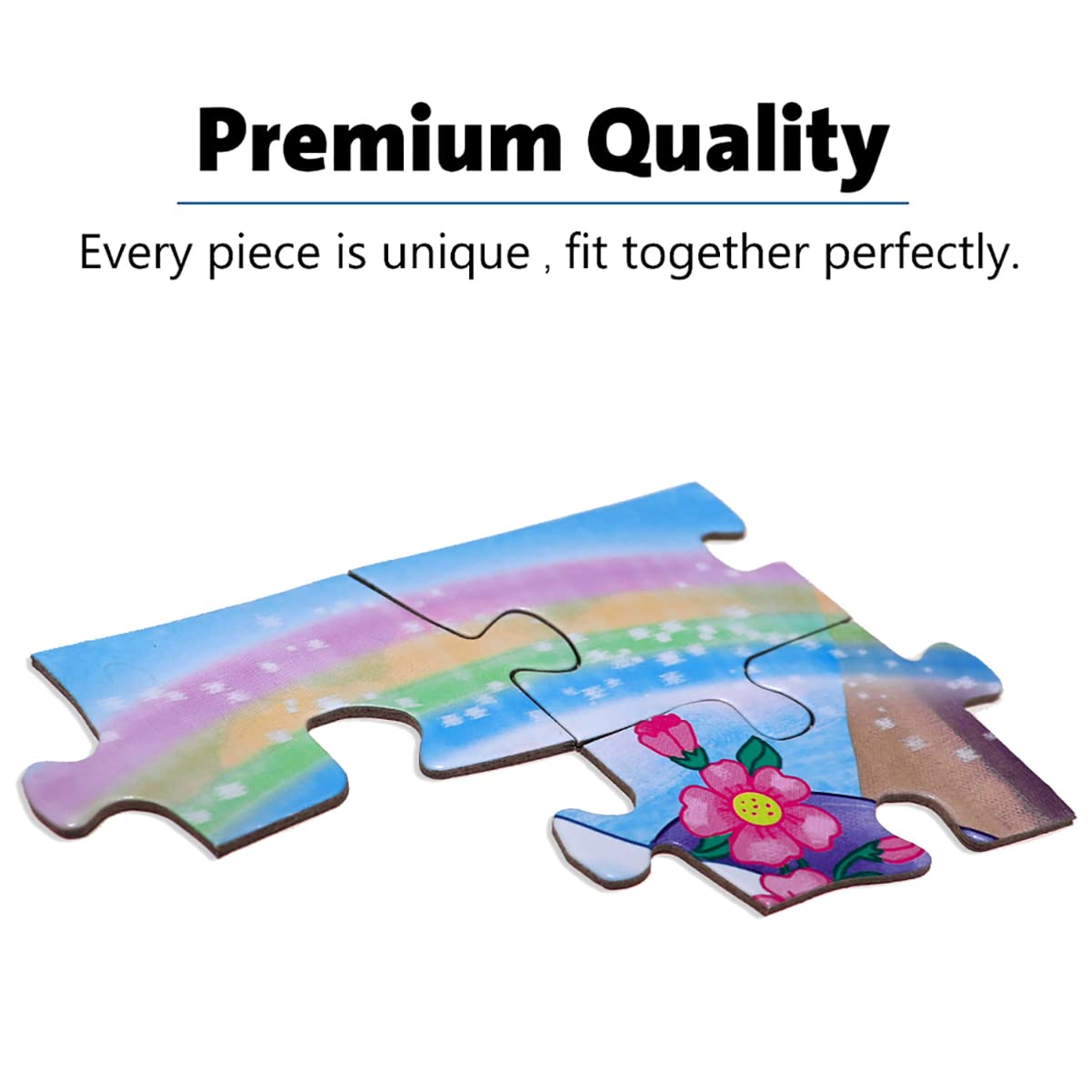 RANSUNN colorful princess and unicorn scene supports visual recognition.