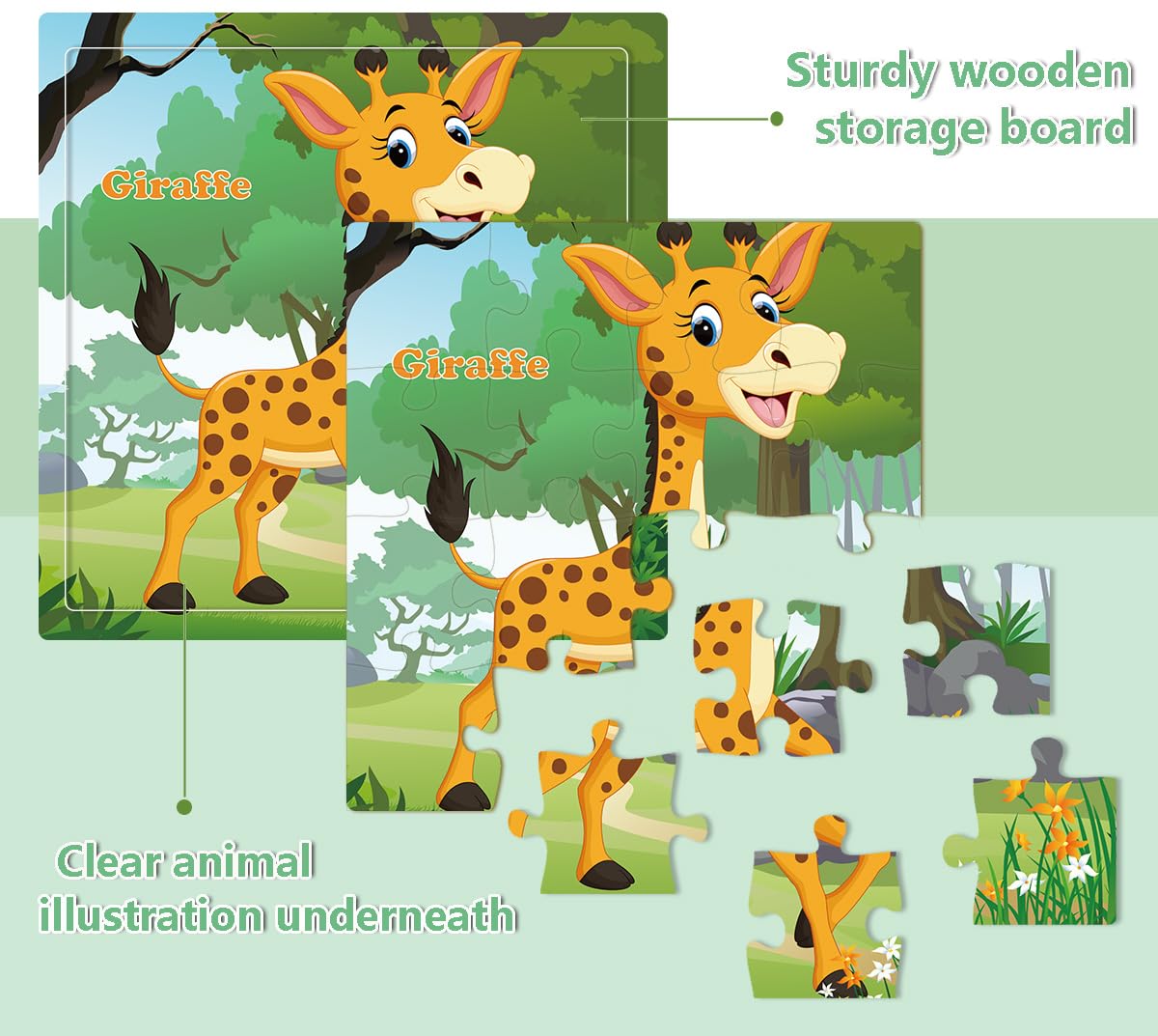 RANSUNN durable wood construction ensures safe, long-lasting toddler play sessions