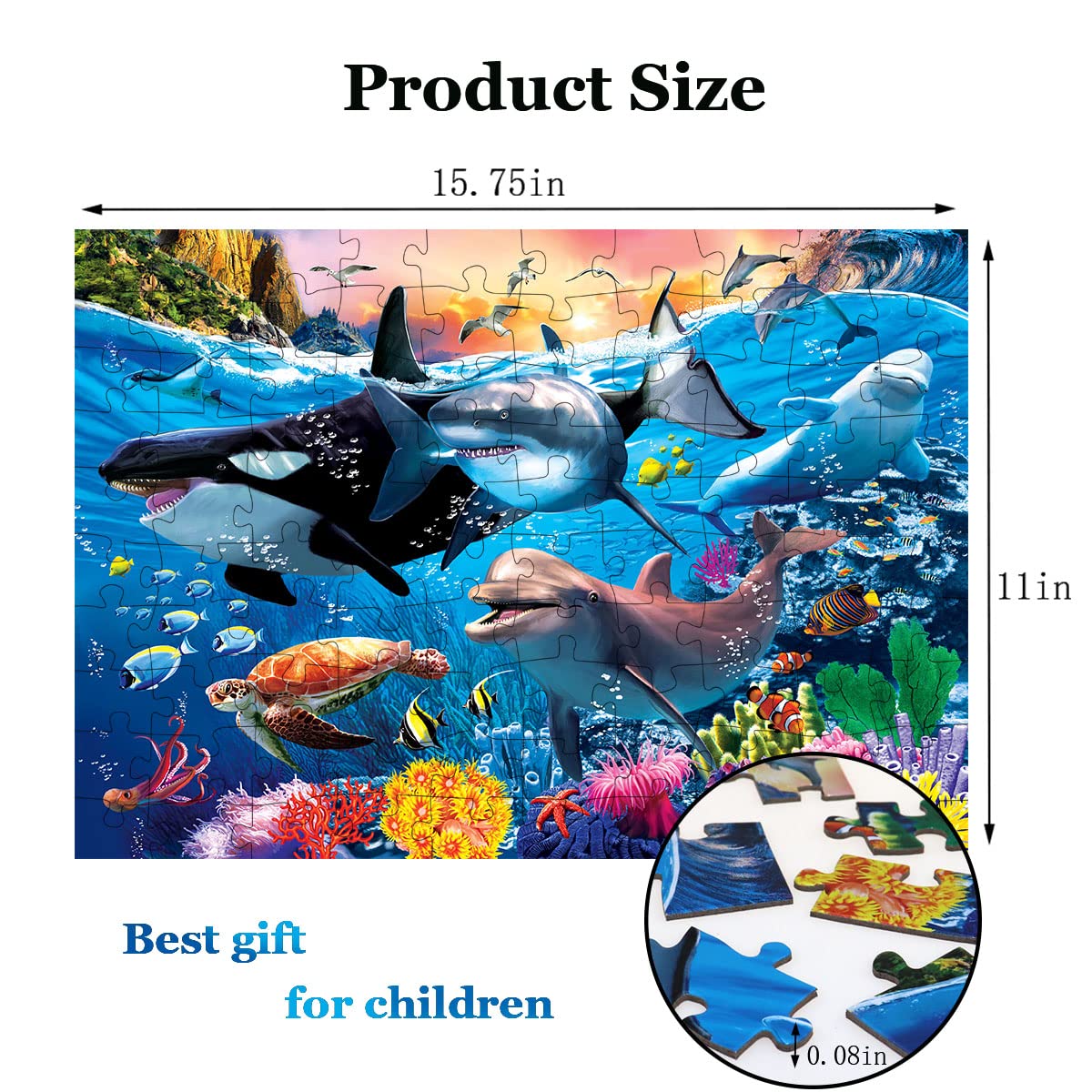 RANSUNN Underwater World puzzle hands-in-frame supports collaborative learning and fine motor practice.