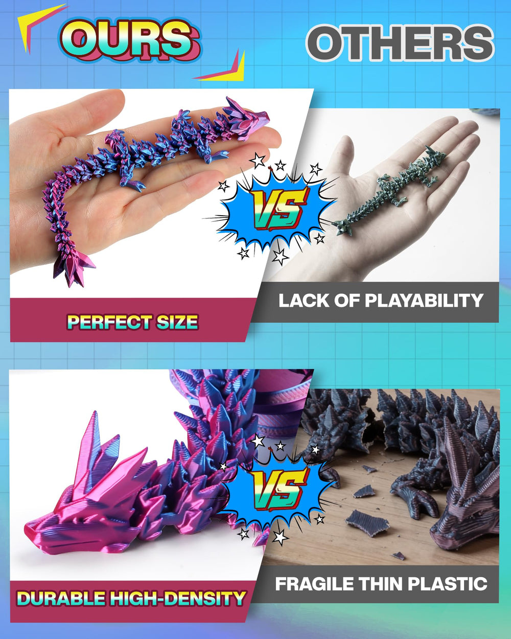 Rapean dragon eggs colors attract attention and inspire storytelling sessions.
