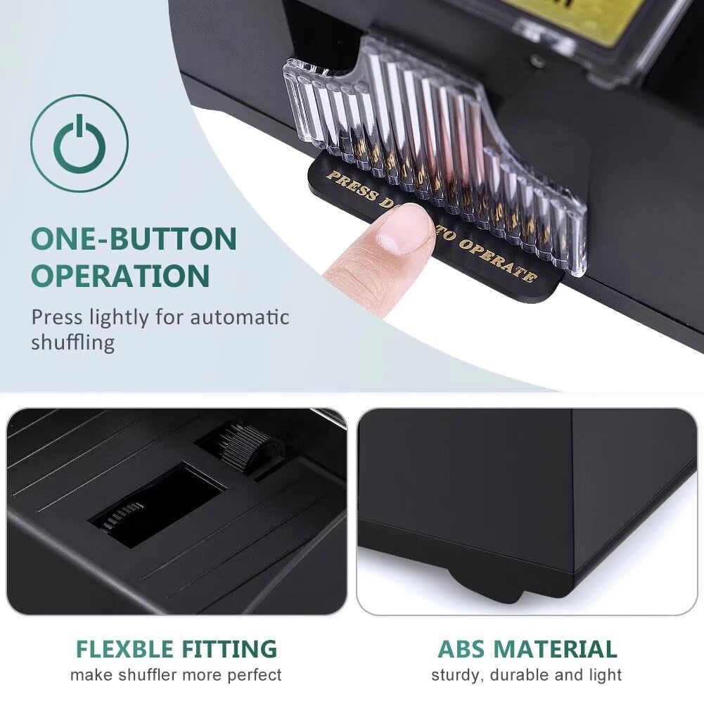 Rareidel poker-night shuffler keeps card flow smooth for engaging play.