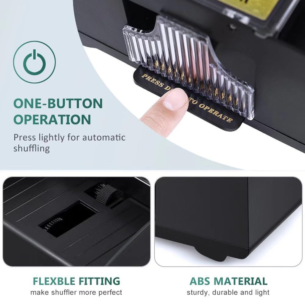Rareidel poker-night shuffler keeps card flow smooth for engaging play.
