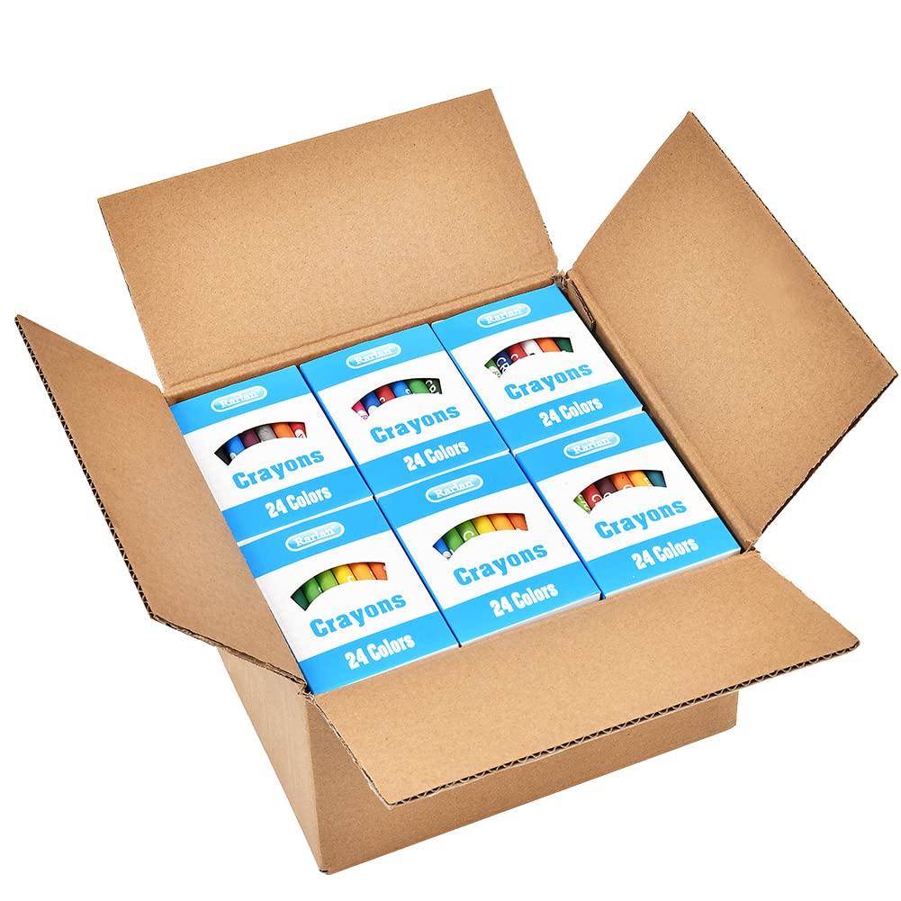 Rarlan Crayons bulk 720-count packaging ideal for classroom organization and group activities.