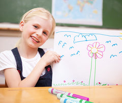 Rarlan sturdy storage box keeps markers organized for teachers and families.