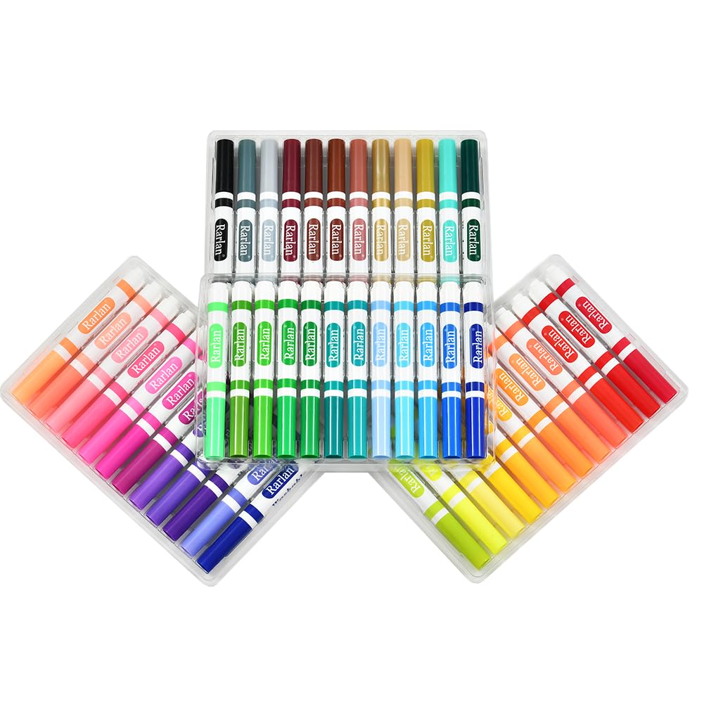 Rarlan markers conical tips enable broad strokes or precise lines for art projects.
