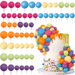 RASSLISA green ball cake picks for colorful birthday cake decoration