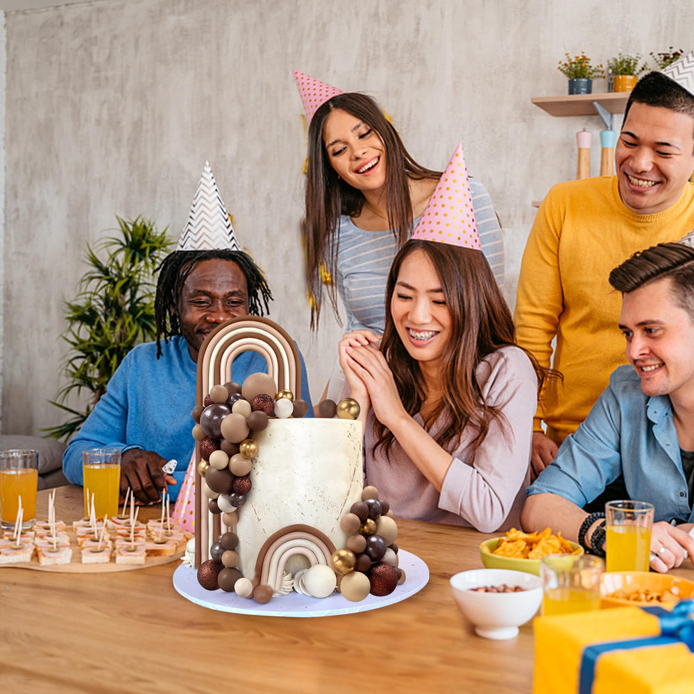 RASSLISA seven-color foam toppers create vibrant party focal points.