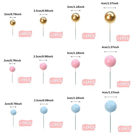 RASSLISA ball cake topper showing foam and latex wire construction for cake decor