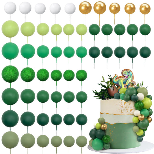 RASSLISA ball cake topper glitter green adds festive sparkle to cupcakes