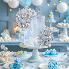 RASSLISA ball topper 1.57 inch mirror disco silver eye-catching on large cakes