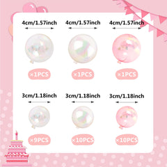 RASSLISA clear 3cm bubble ball cake topper for subtle dessert accents