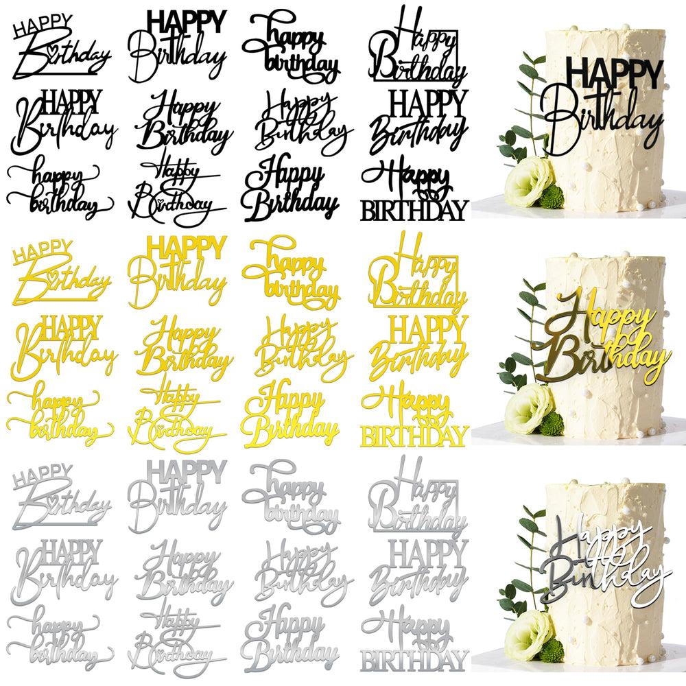 RASSLISA mirror acrylic cake toppers on cake add festive sparkle and easy decoration.