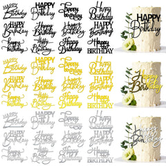 RASSLISA mirror acrylic cake toppers on cake add festive sparkle and easy decoration.