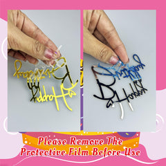 RASSLISA toppers with glitter edges enhance cupcake displays and party ambiance.