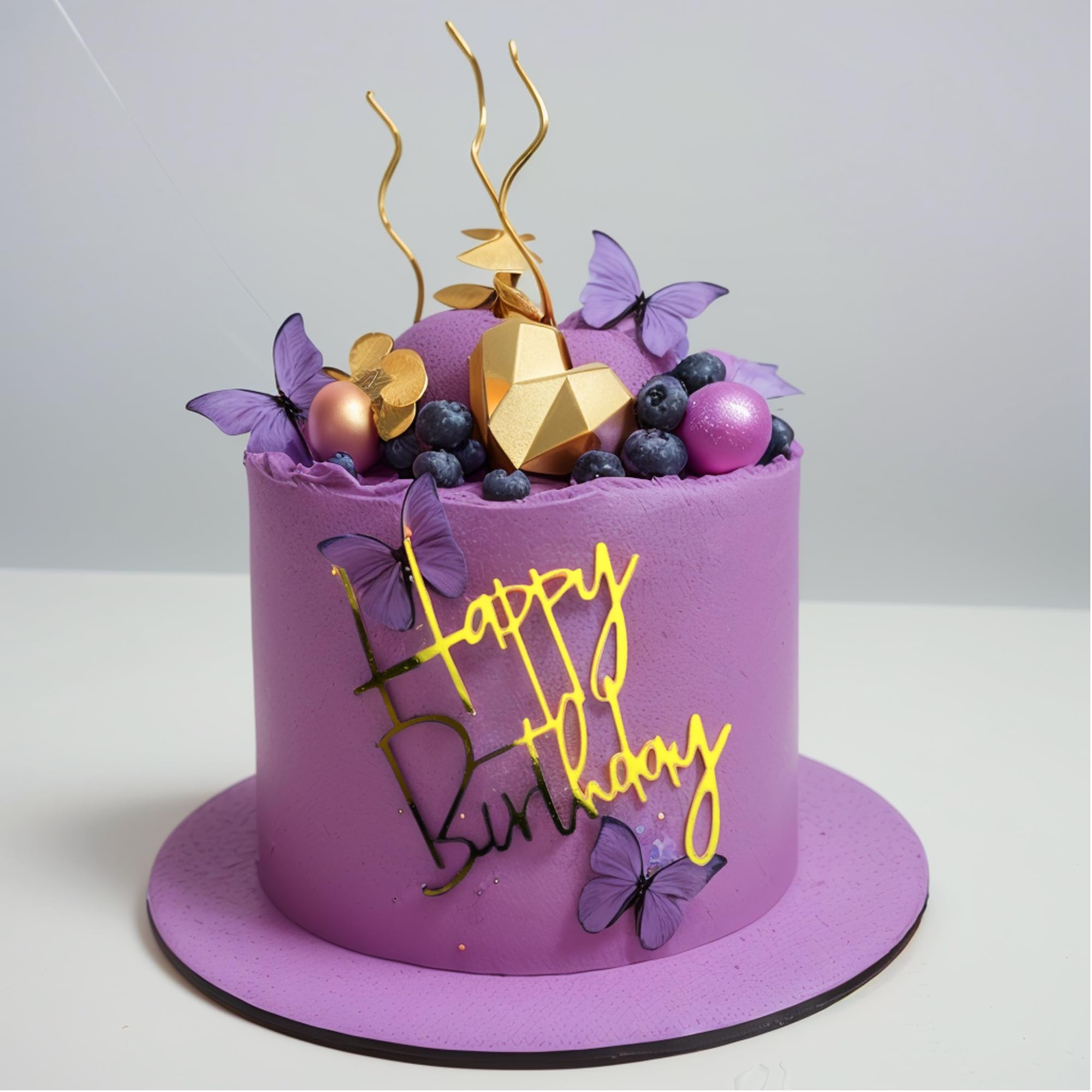 RASSLISA cake toppers mirror acrylic kit creates a focal point on cakes.