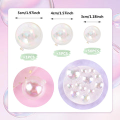 RASSLISA clear balls topper 1.57 inch creates layered dessert decor