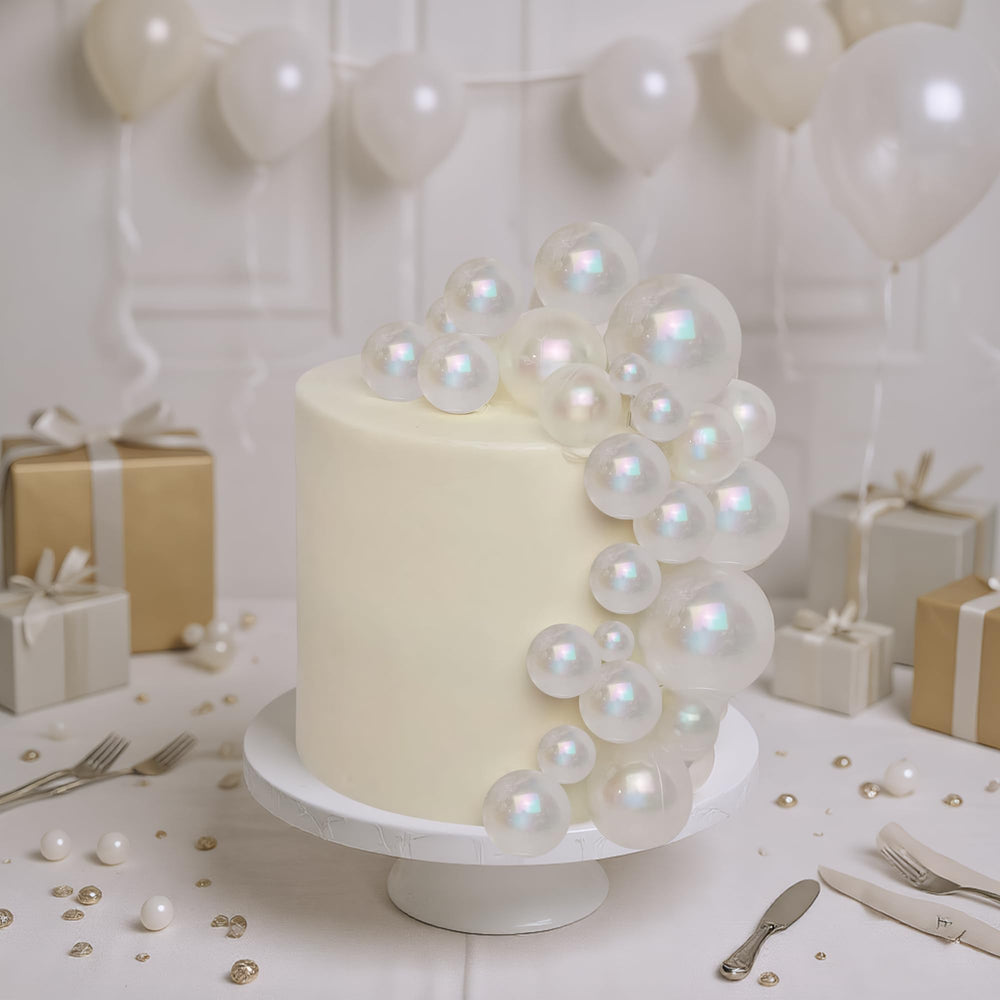 RASSLISA clear balls cake topper 1.97 inch offers statement style for celebrations